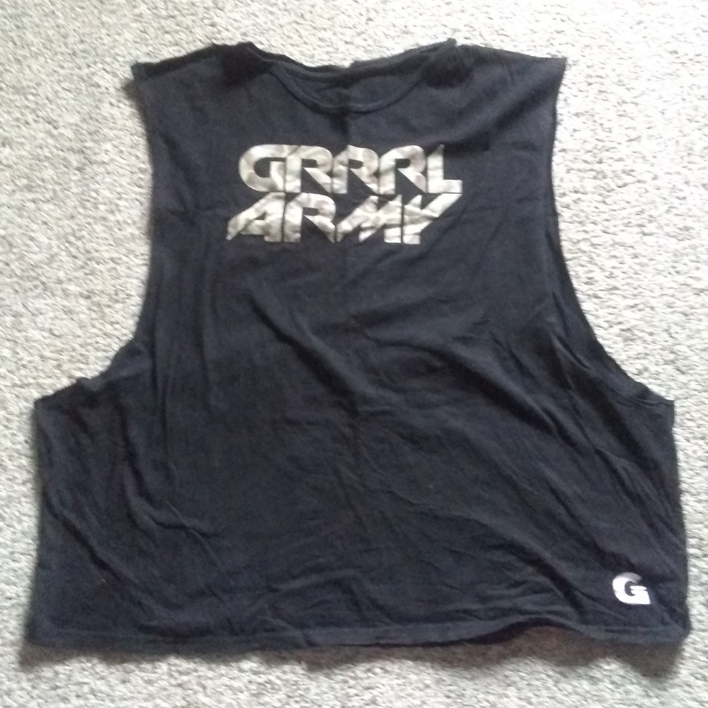 GRRRL Clothing "GRRRL Army" Cutoff Tee